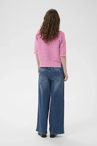 CULTURE | haut en maille ajourée ''Tella'' | Rose