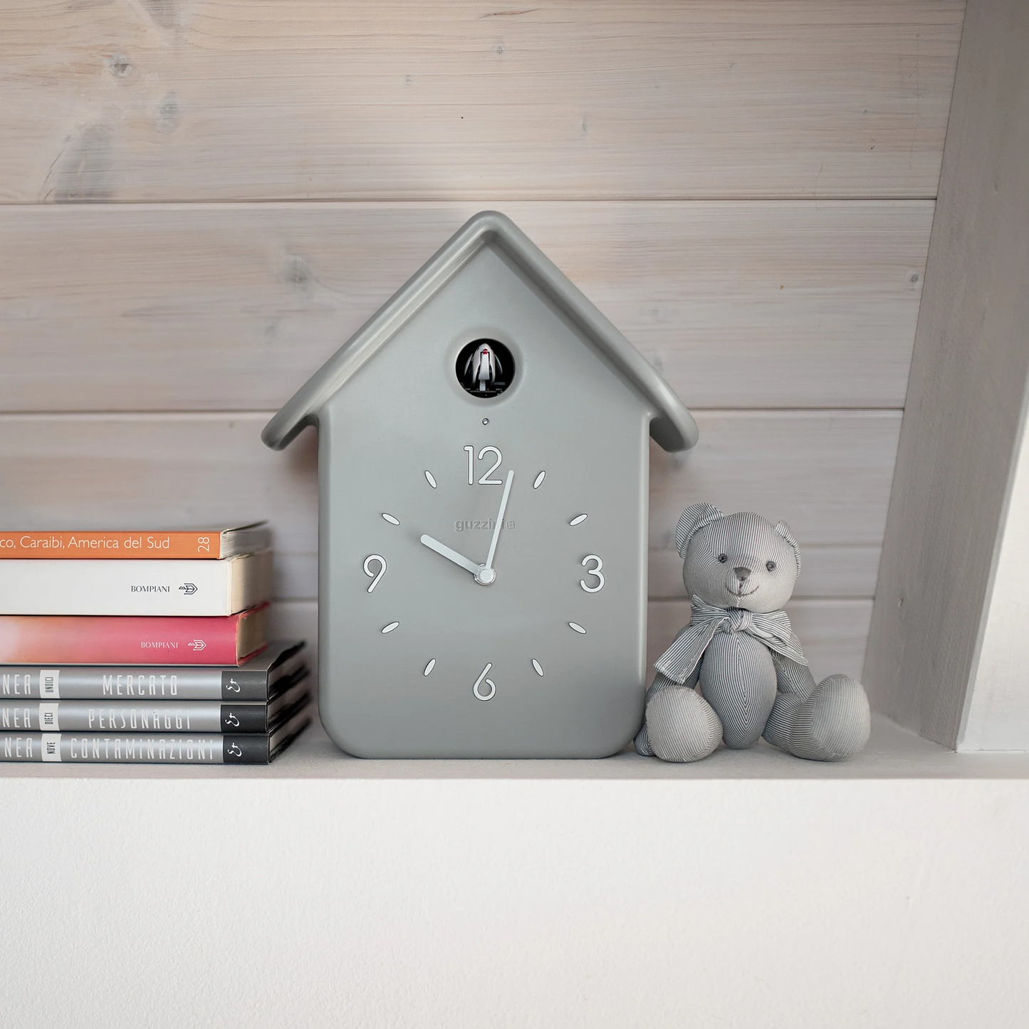 GUZZINI | Horloge coucou QQ avec pendule - Gris