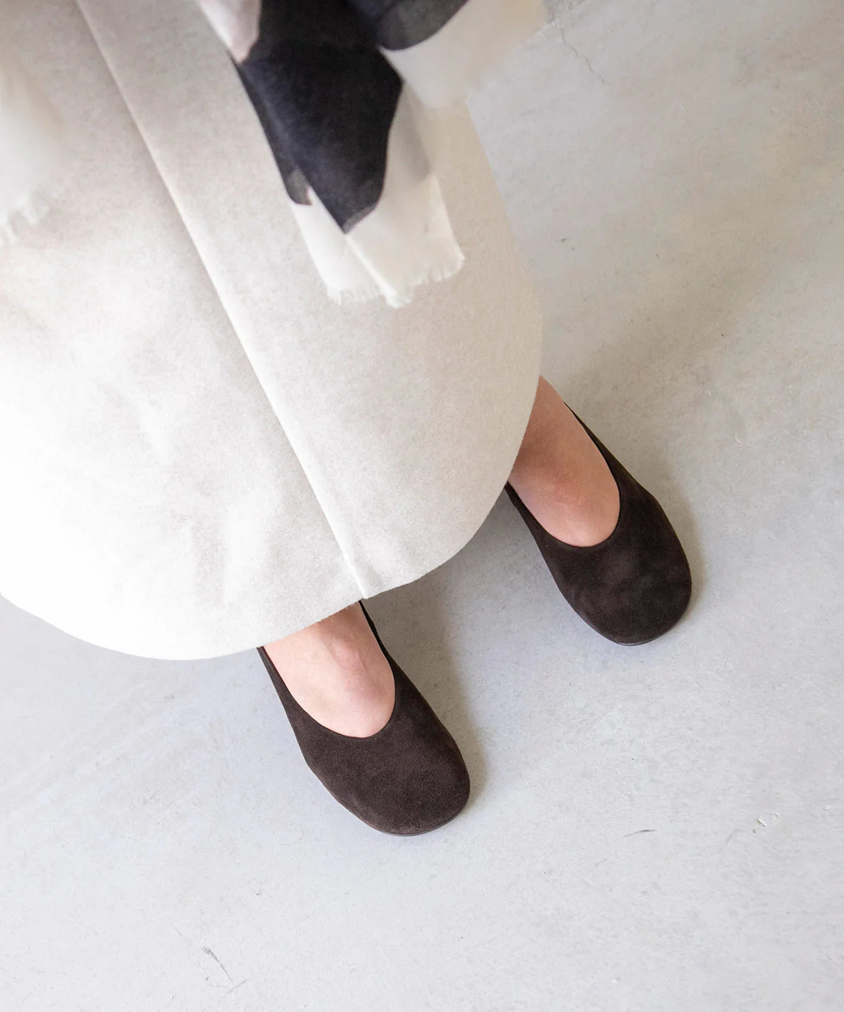 Angel Alarcon | Les ballerines en daim"KATYA" -Marron foncé