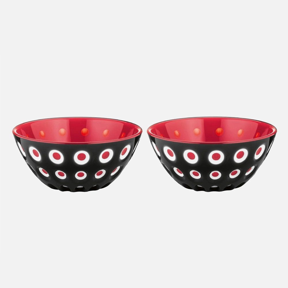 GUZZINI | BOL "LE MURRINE"  Ensemble de 2 bols 12cm -  Noir et Rouge