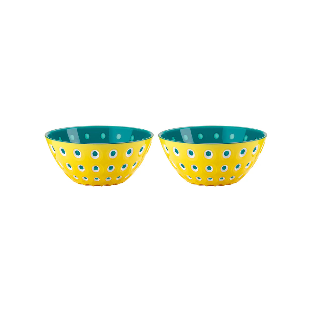 GUZZINI | BOL "LE MURRINE"  Ensemble de 2 bols 12cm - Jaune et Bleu
