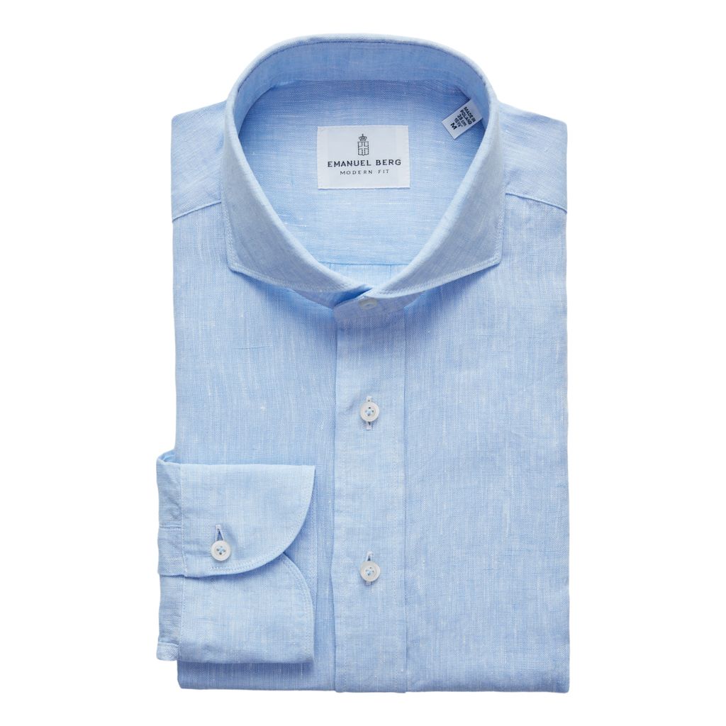 Emanuel Berg | Chemise en lin ''Havard'' - Bleu clair