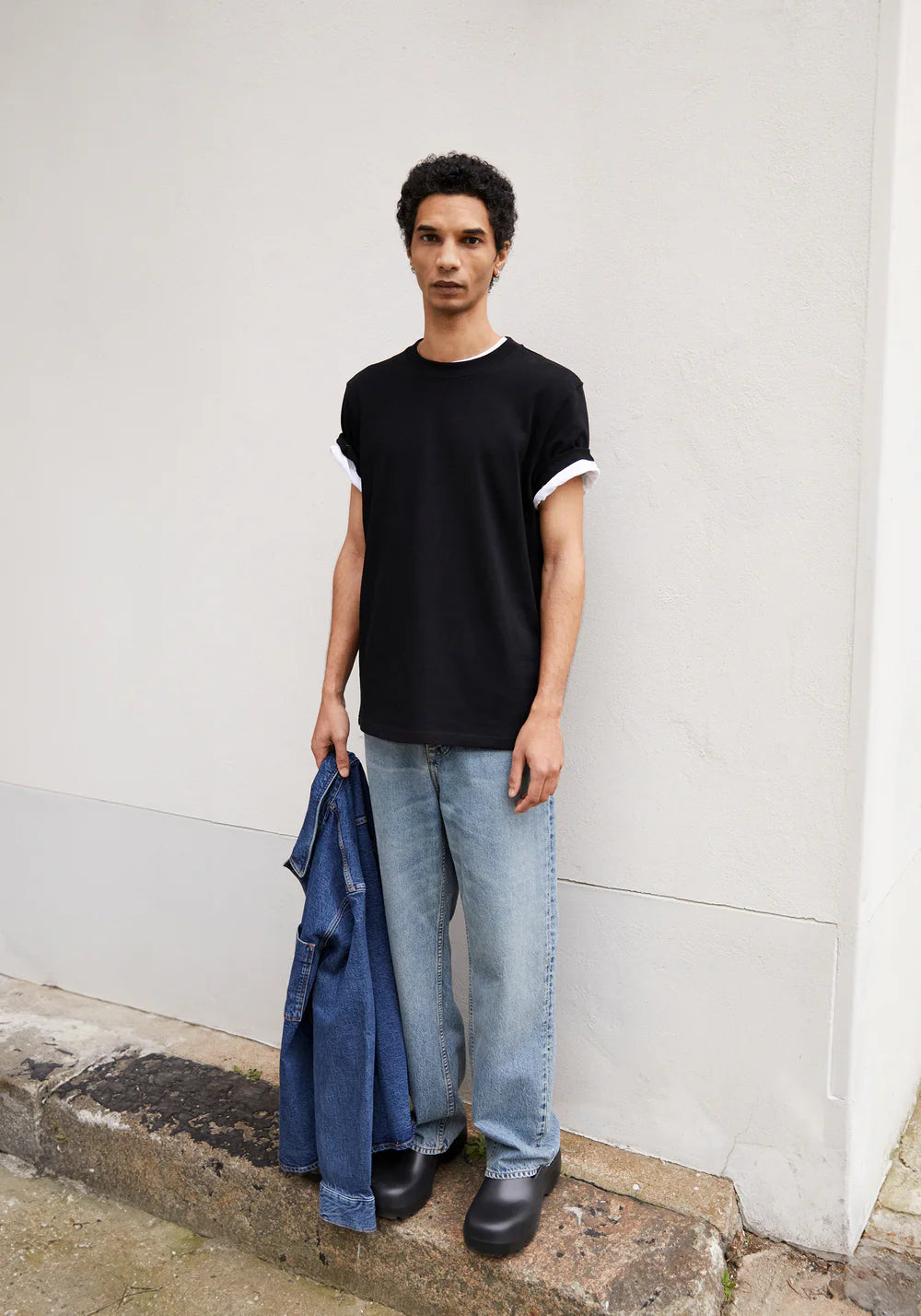 Armedangels | T-shirt en coton épais MAARKOS - Noir