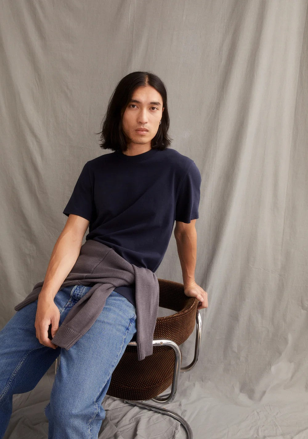 Armedangels | T-shirt en coton épais MAARKOS - Marine