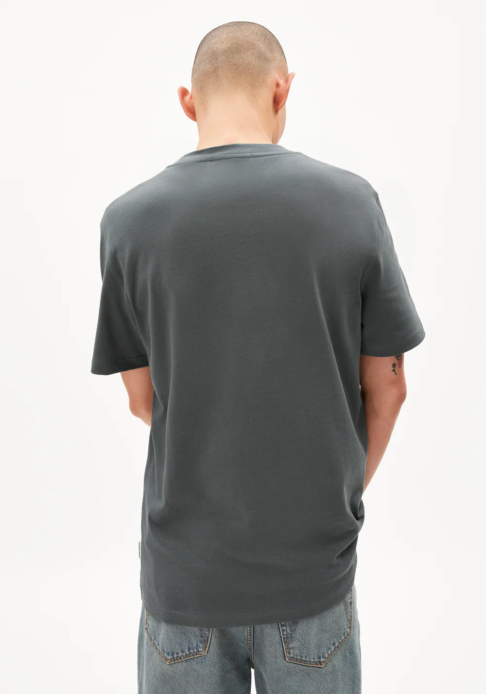 Armedangels | T-shirt en coton épais MAARKOS - Gris/vert