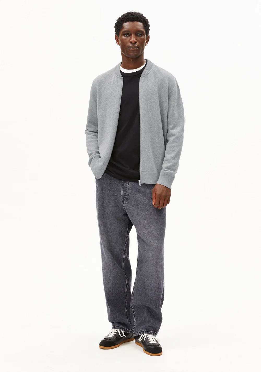 ARMEDANGELS | Veste en maille "AGAAMON" - Gris