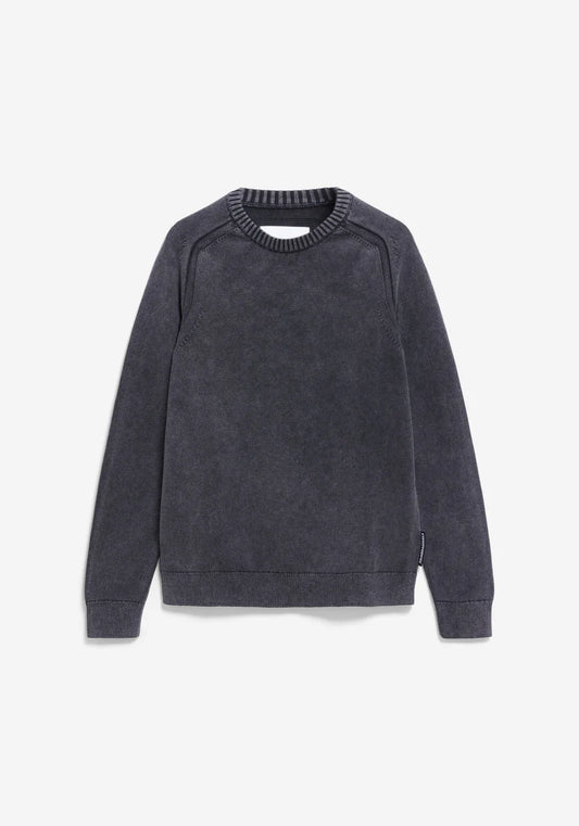 Armedangels | Le pull en coton biologique VAANJO GMT DYE - Noir