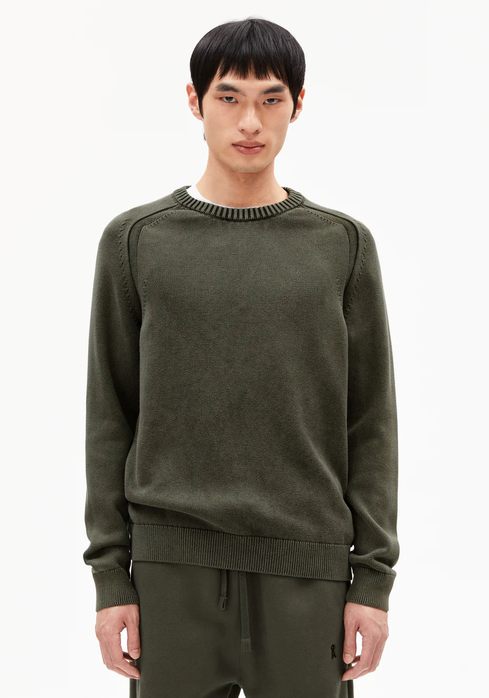 Armedangels | Le pull en coton biologique VAANJO GMT DYE - forêt de pins