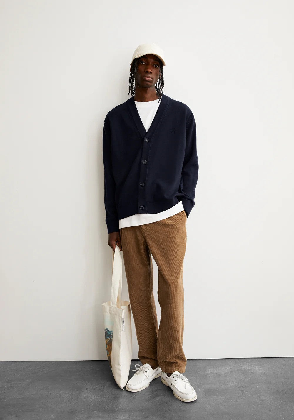 Armedangels | Cardigan ''AANATOL'' en mélange de laine biologique  - Marine