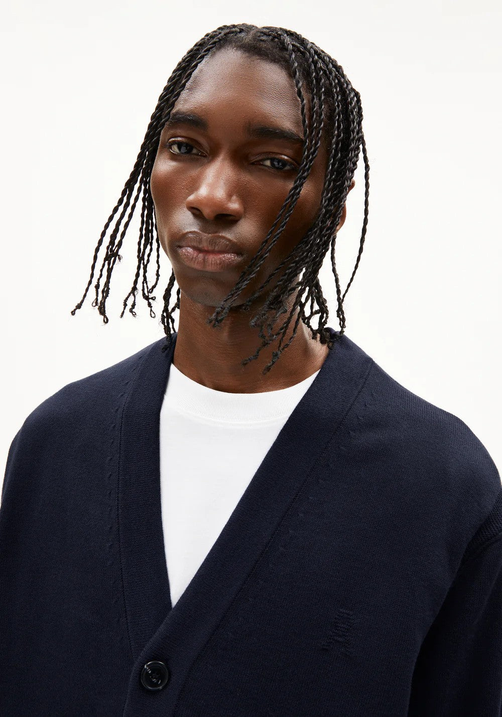 Armedangels | Cardigan ''AANATOL'' en mélange de laine biologique  - Marine