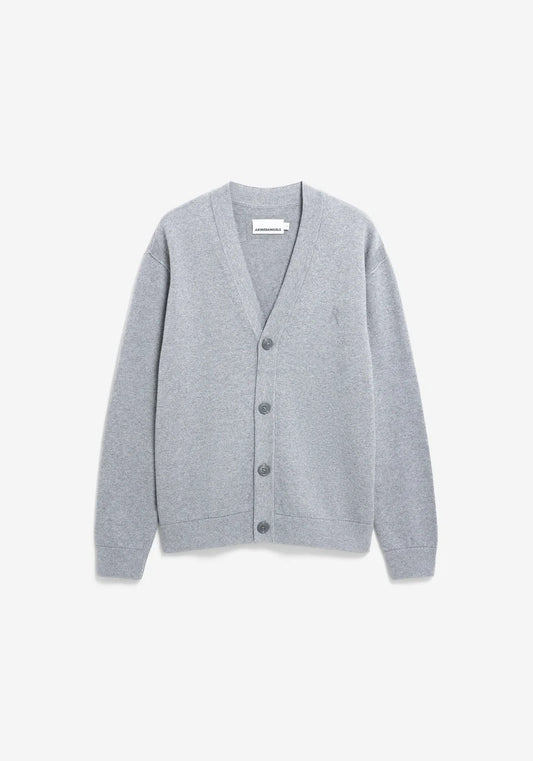 Armedangels | Cardigan ''AANATOL'' en mélange de laine biologique  - Gris