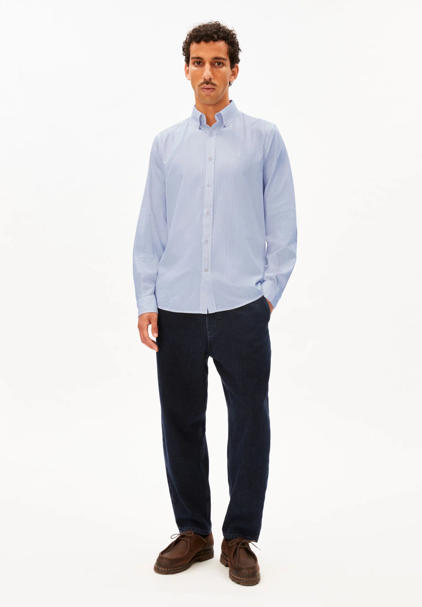 ARMEDANGELS | Chemise rayée à manche longue ( Quaasa ) - Bleu