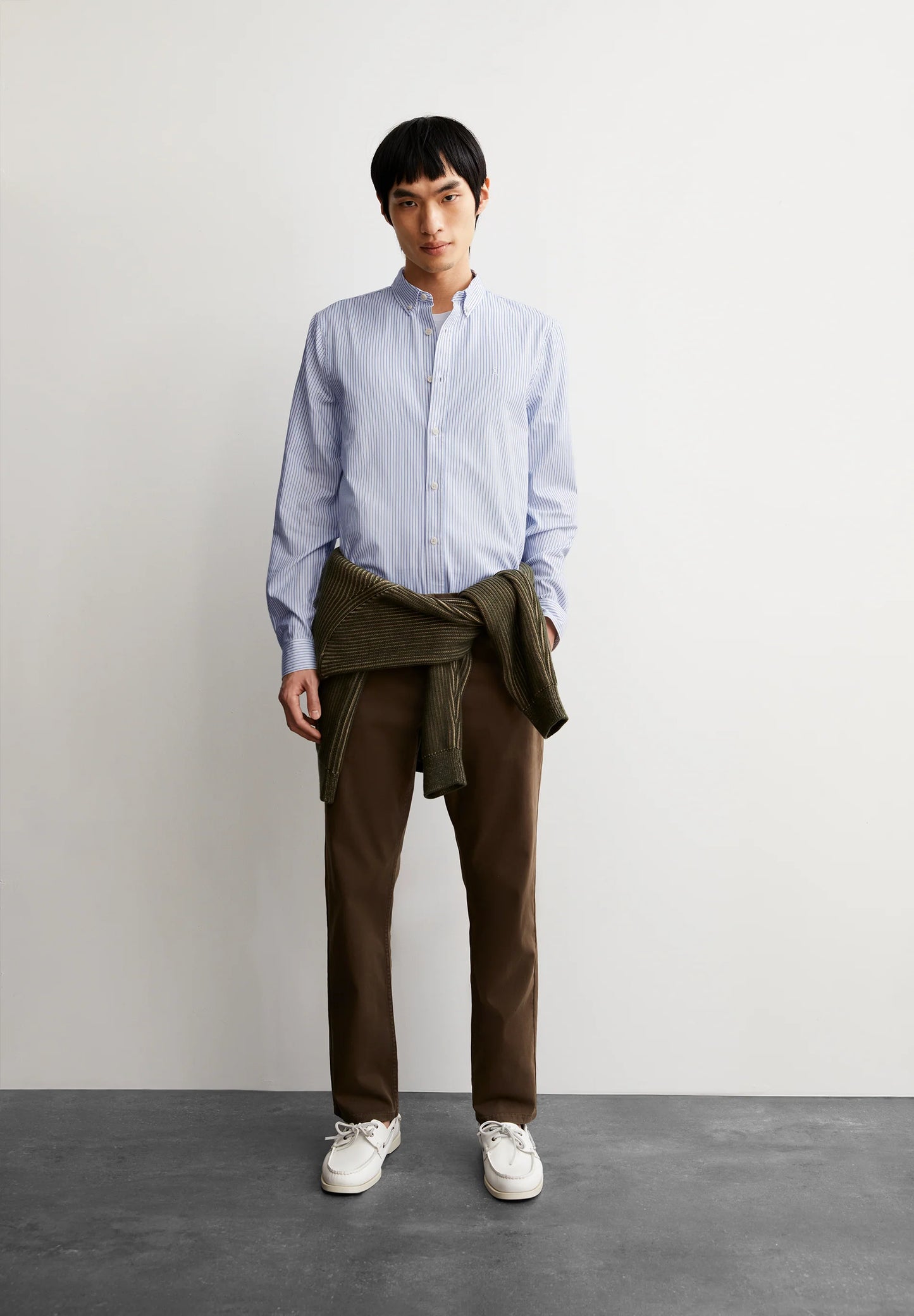 Armedangels | La chemise à rayures QUAASA - blanc/bleu