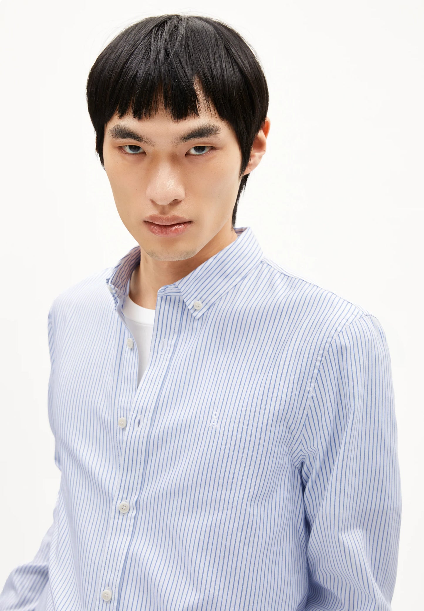 Armedangels | La chemise à rayures QUAASA - blanc/bleu