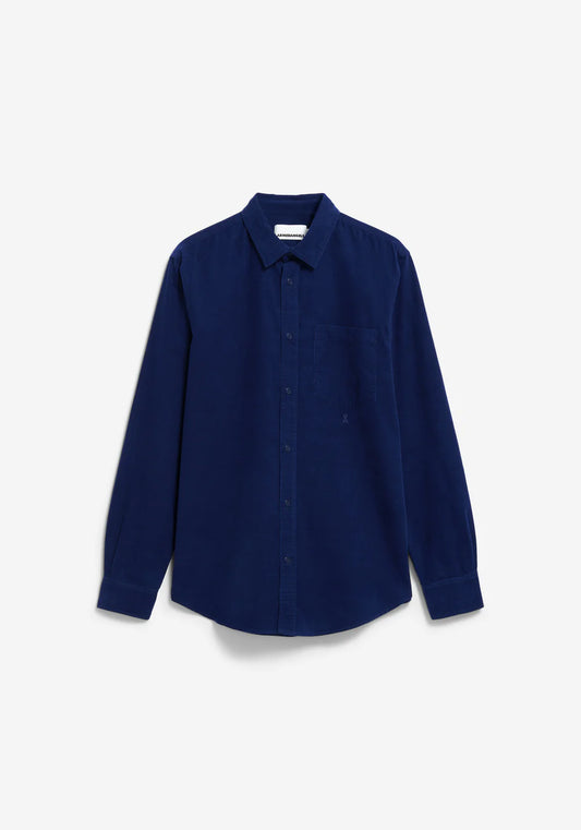 Armedangels | La chemise en velours côtelé "SAAMY" - Bleu marine