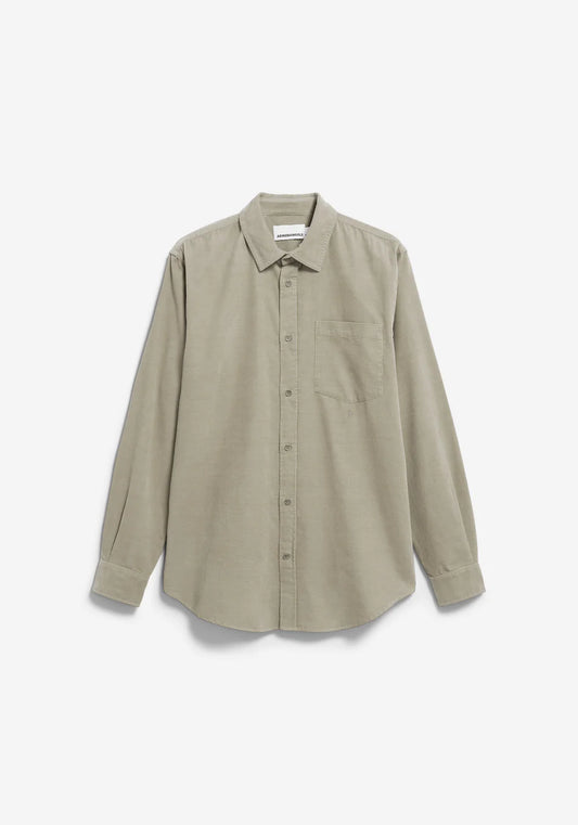 Armedangels | La chemise en velours côtelé "SAAMY" - Sauge pâle