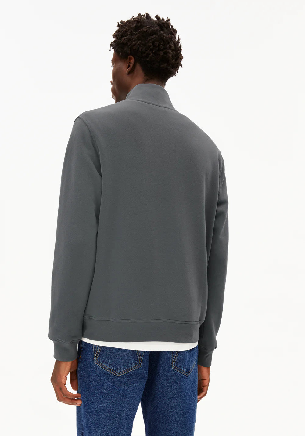 Armedangels |  Le sweat-shirt à demi-zip « WAARLO FLEECE »  -Gris/vert