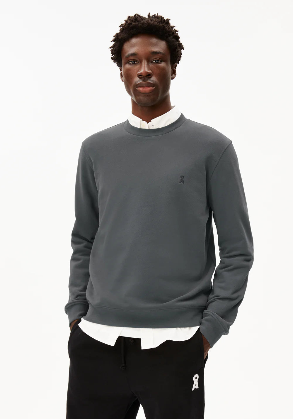 Armedangels | sweat-shirt en molleton ''BAARO'' en coton biologique - Gris