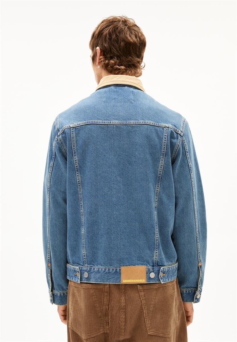 Armedangels | Veste en jean « AASHTON » en coton recyclé - bleu céleste