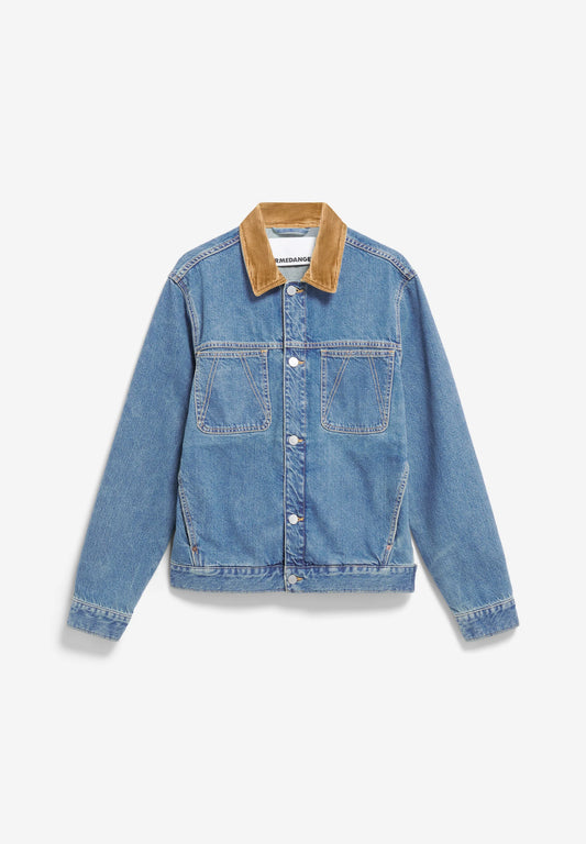 Armedangels | Veste en jean « AASHTON » en coton recyclé - bleu céleste