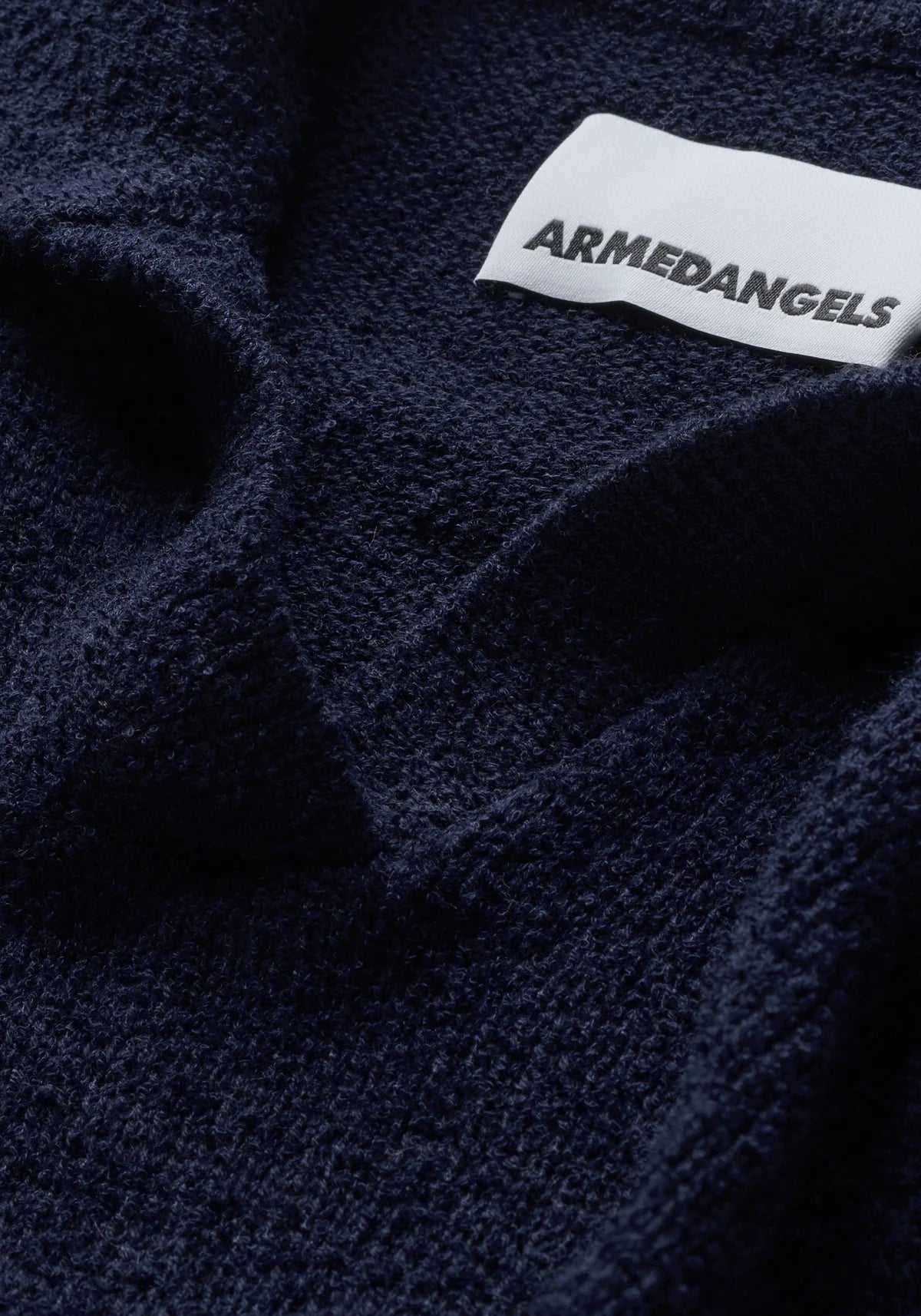ARMEDANGELS | Polo en maille bouclé - Bleu nuit