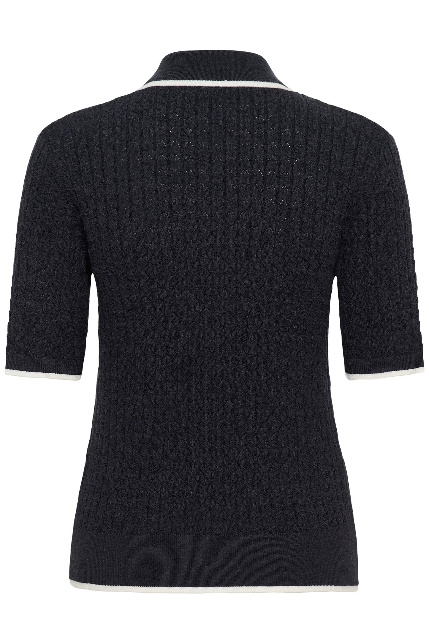 SOAKED IN LUXURY | Polo Cardigan 'Spina'| Bleu marine