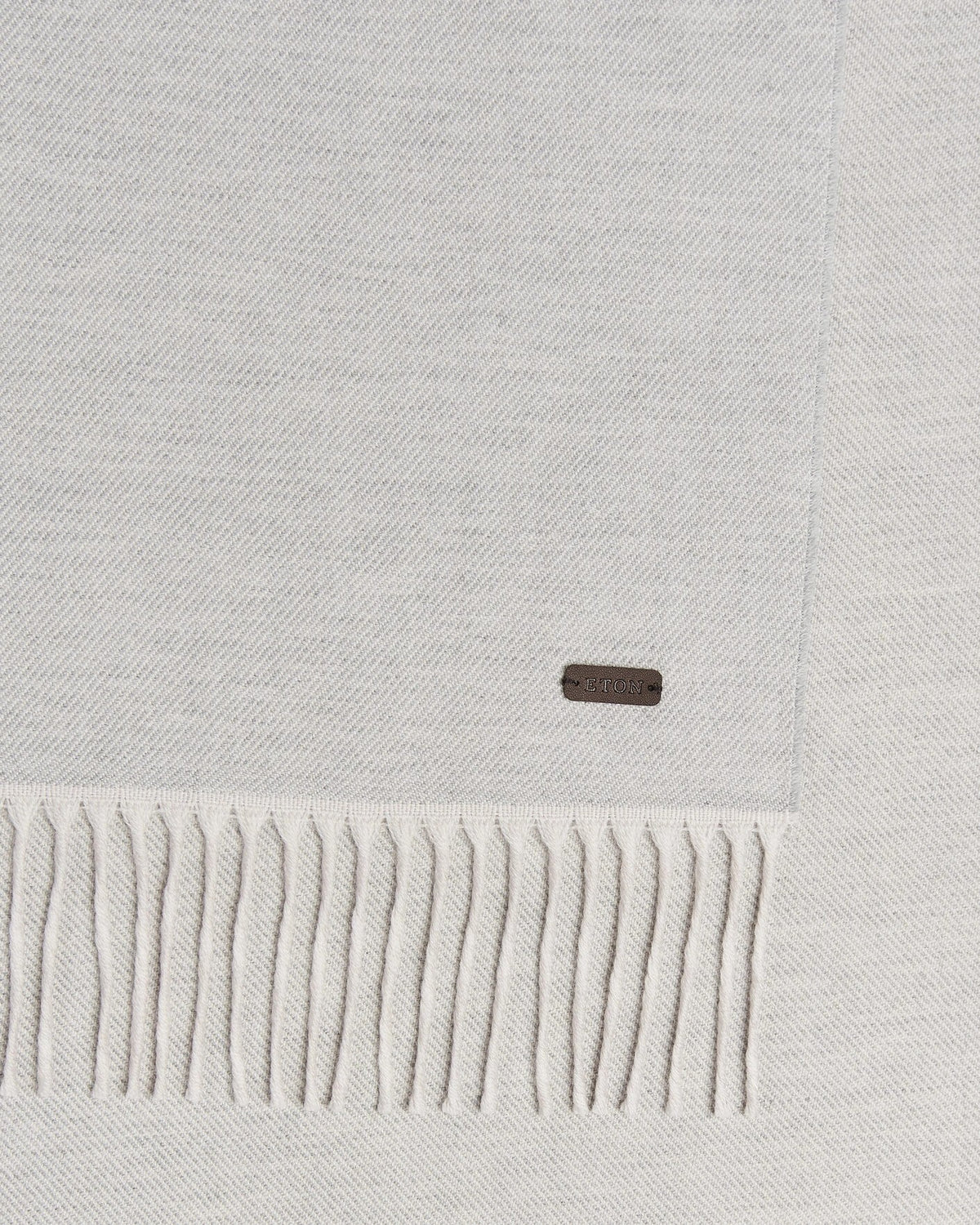 ETON | Écharpe en laine mérinos sergée - gris clair