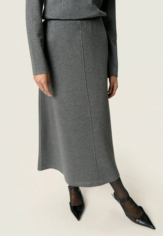 SOAKED IN LUXURY | La jupe ligne A en jersey Marigold  - Gris