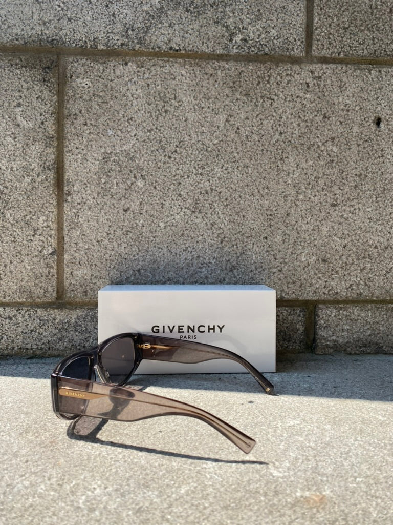 Givenchy | Lunettes de soleil avec bordure argentée- Gris clair/argent