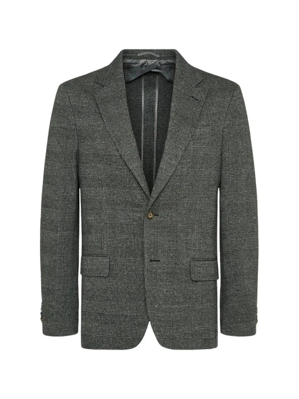 SAND Copenhagen | Blazer en jersey à carreaux Glen « Star Easy 6969 » - Gris 280