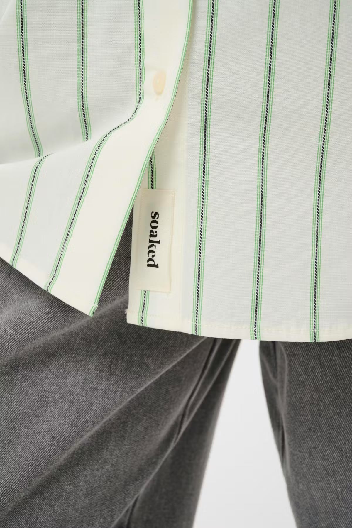 SOAKED IN LUXURY | Chemise 'Noelle' | Blanche/ verte
