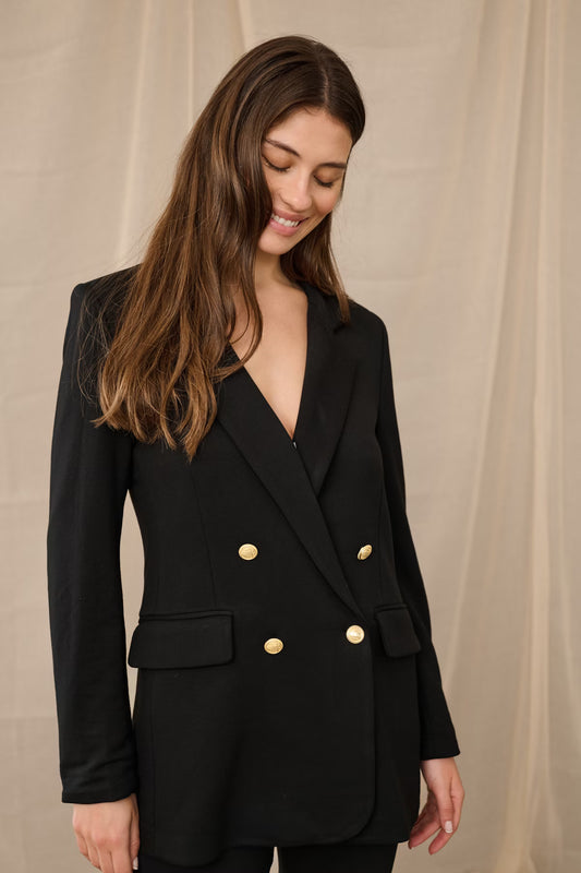 Culture | Le veston double boutonnage ''Eva'' - noir