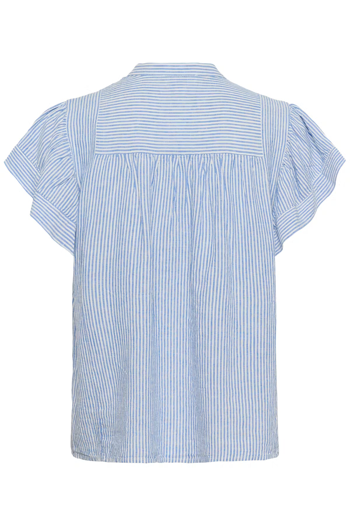 SOAKED IN LUXURY | Blouse 'Aria'| Bleu/ blanche