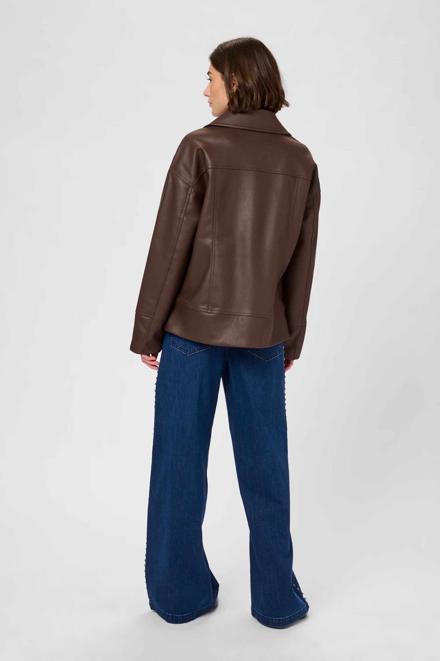 Culture | Veste biker en simili cuir CUmimbo - Marron