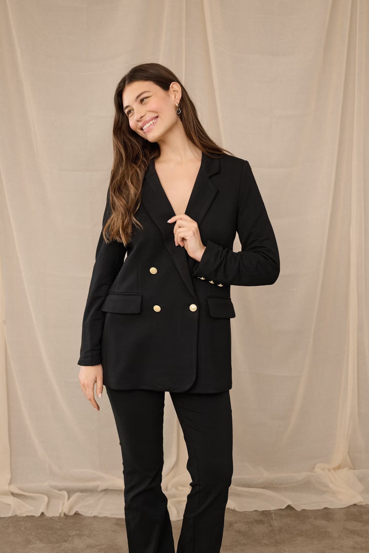 Culture | Le veston double boutonnage ''Eva'' - noir