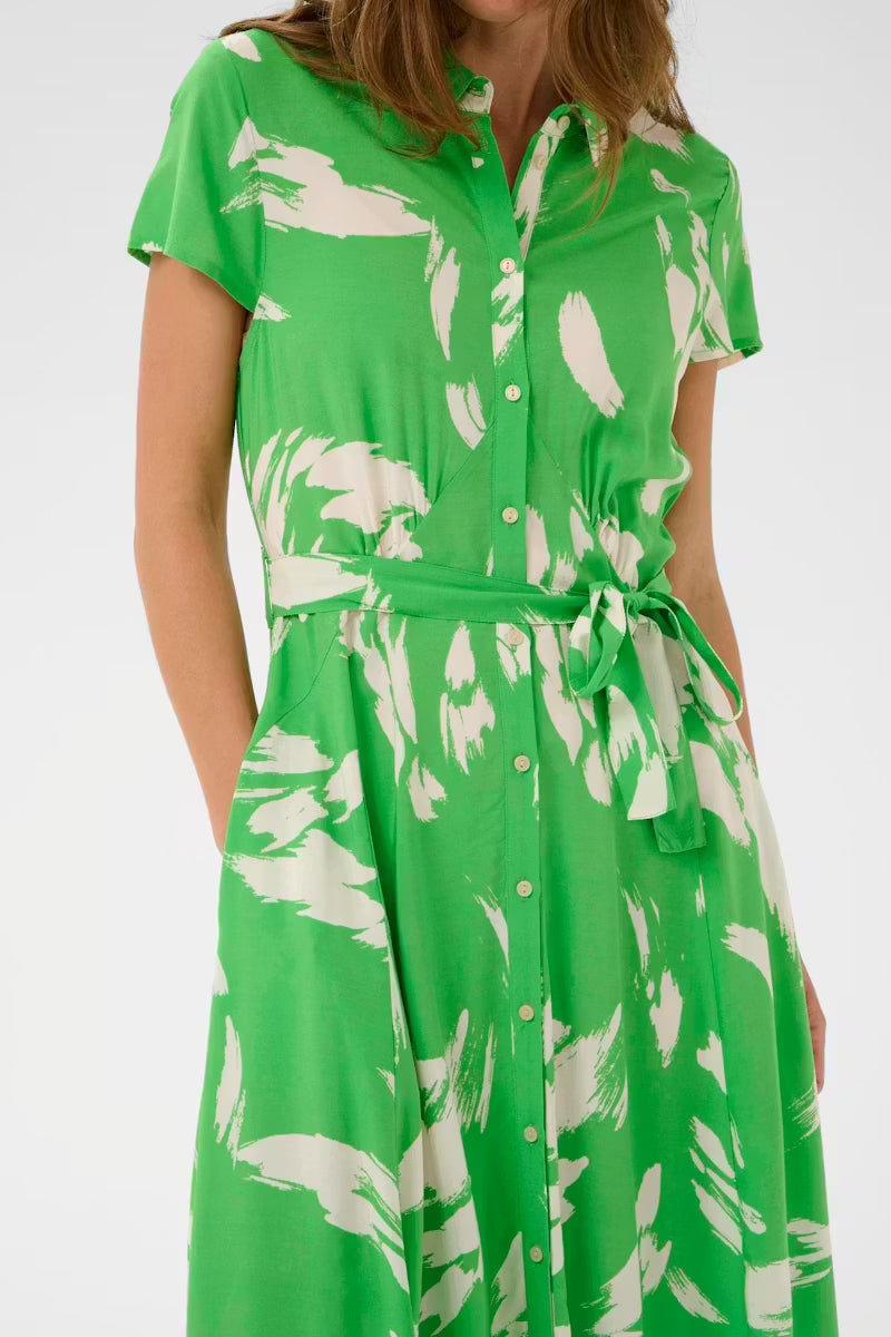 SOAKED IN LUXURY | Robe 'Arjana'| Vert et blanc