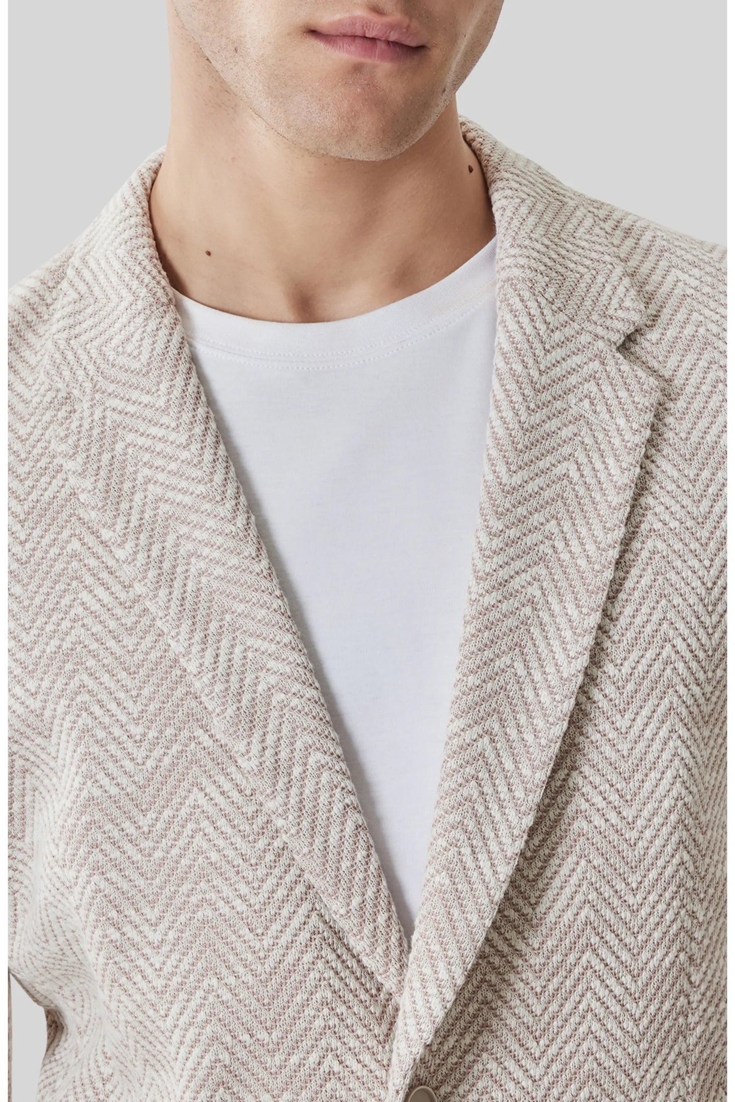 Robert Barakett | Blazer Jett en maille à chevrons - Corail