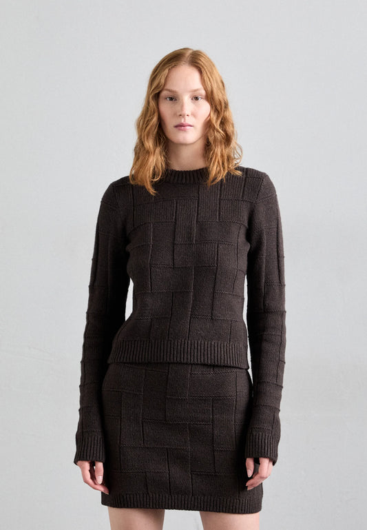 Tiger of Sweden | Pull En Coton-Laine ''Marie'' - Marron profond