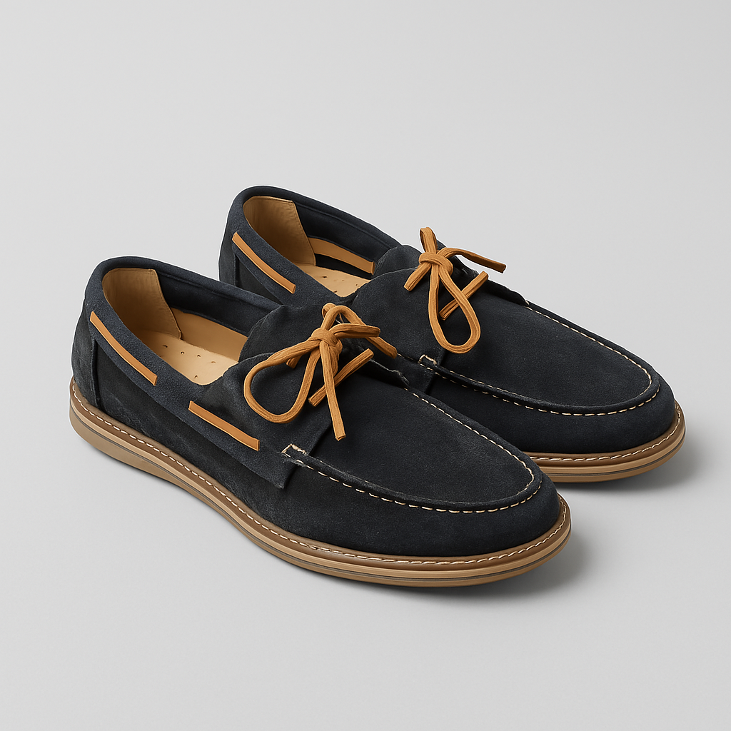 Astorflex | Chaussures bateau en daim ''Dockflex'' - Marine