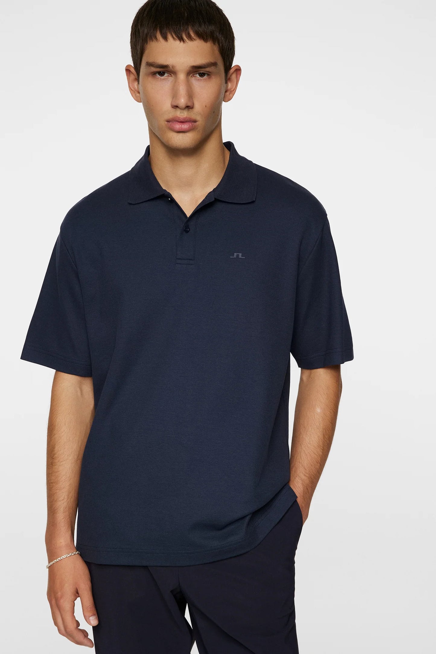 J.Lindeberg | Le polo “Trond” coton piqué - Bleu marin
