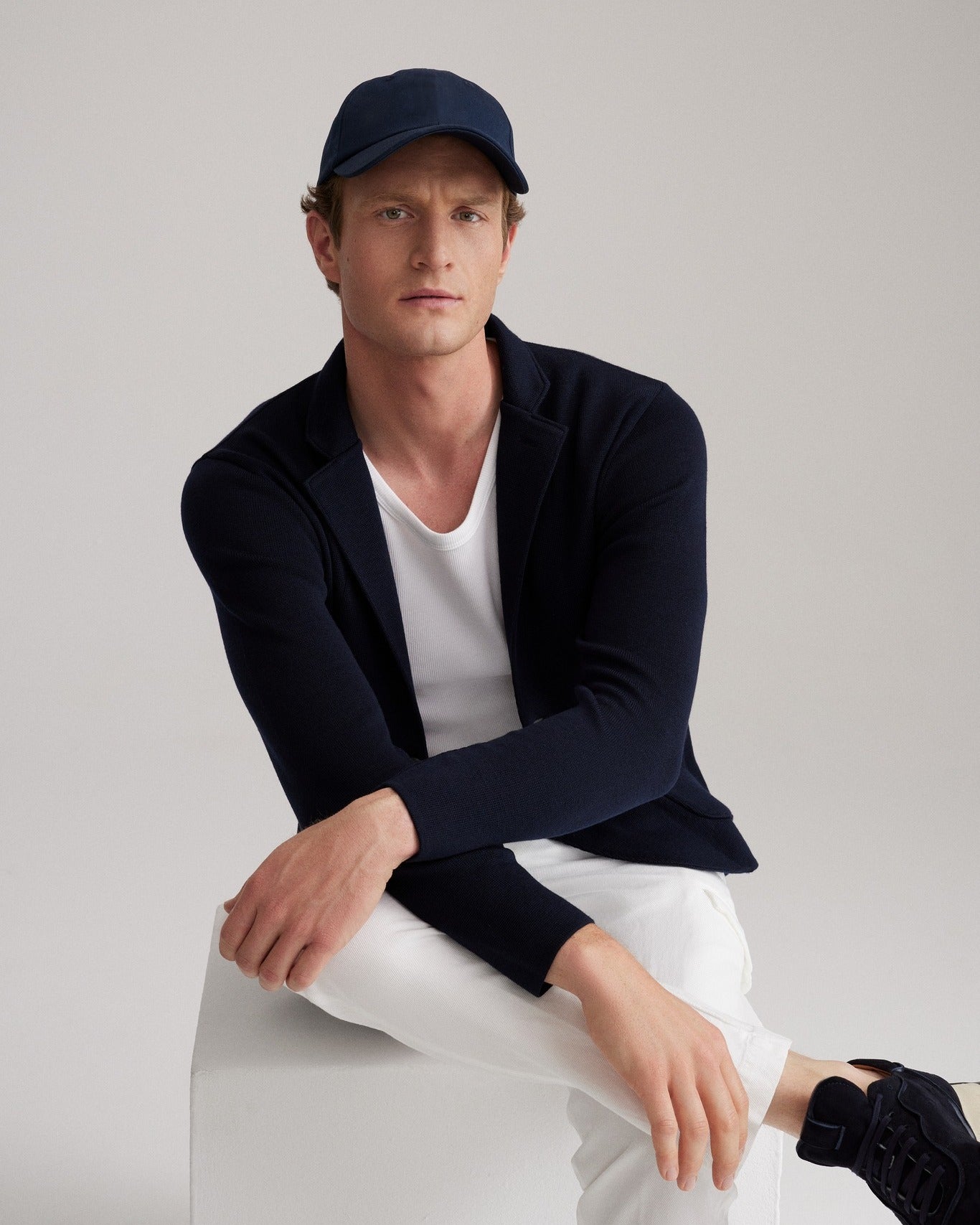 Emanuel Berg | Gilet en laine mérinos Premium - Marine