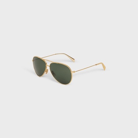 CELINE - LUNETTES DE SOLEIL - Aviateur - Or/Vert