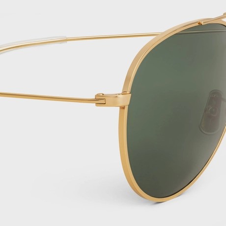 CELINE - LUNETTES DE SOLEIL - Aviateur - Or/Vert