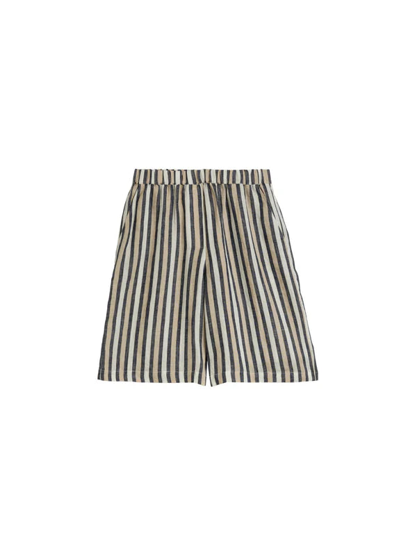 SAND | Short en lin 'Pluga' | Bleu et beige