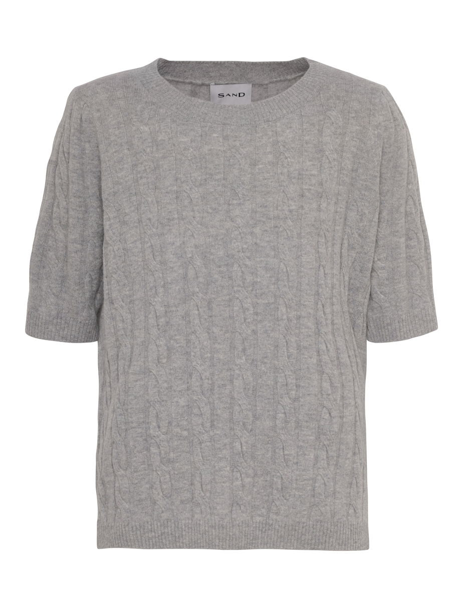 SAND Copenhagen | Col tricoté "Delmy Puff" - Gris