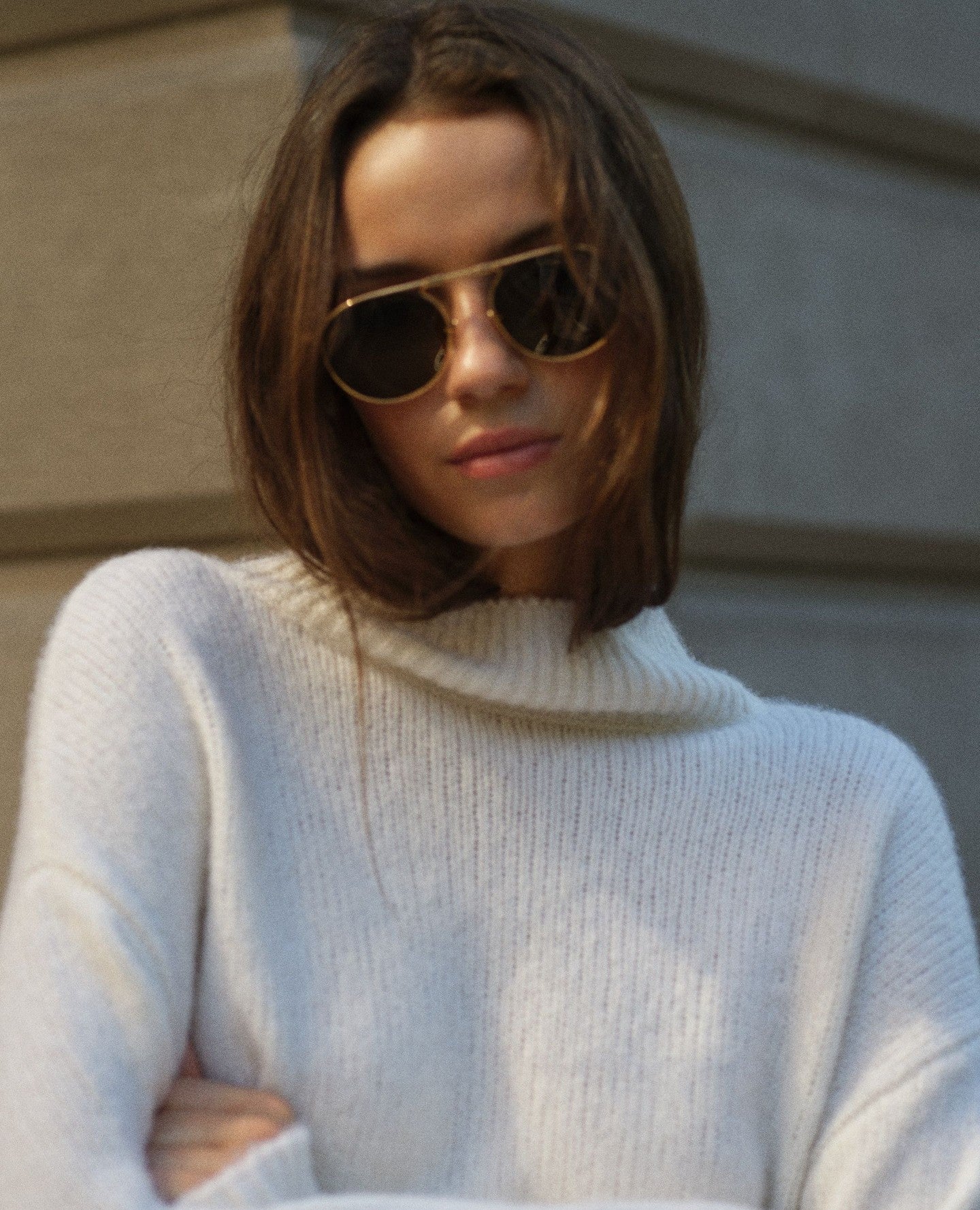 Cami NYC | Pull ''Catherine'' en mélange cachemire - Couleur Macadamia