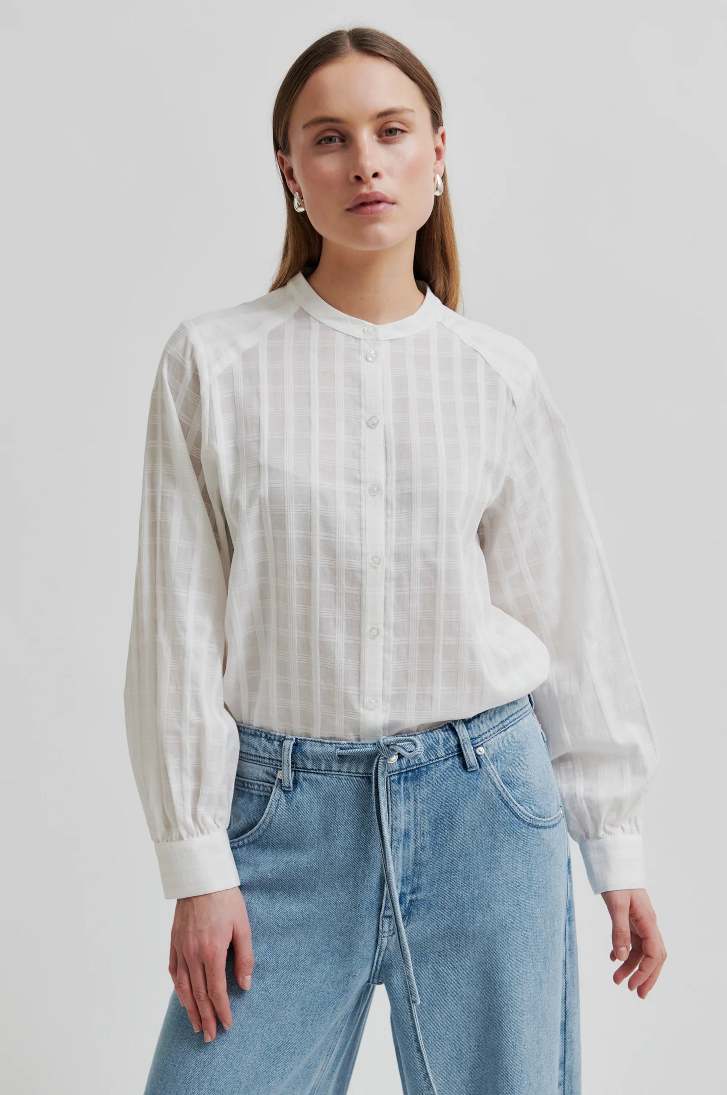 Second Female | Le denim drapé Irvine en lyocell - Bleu clair