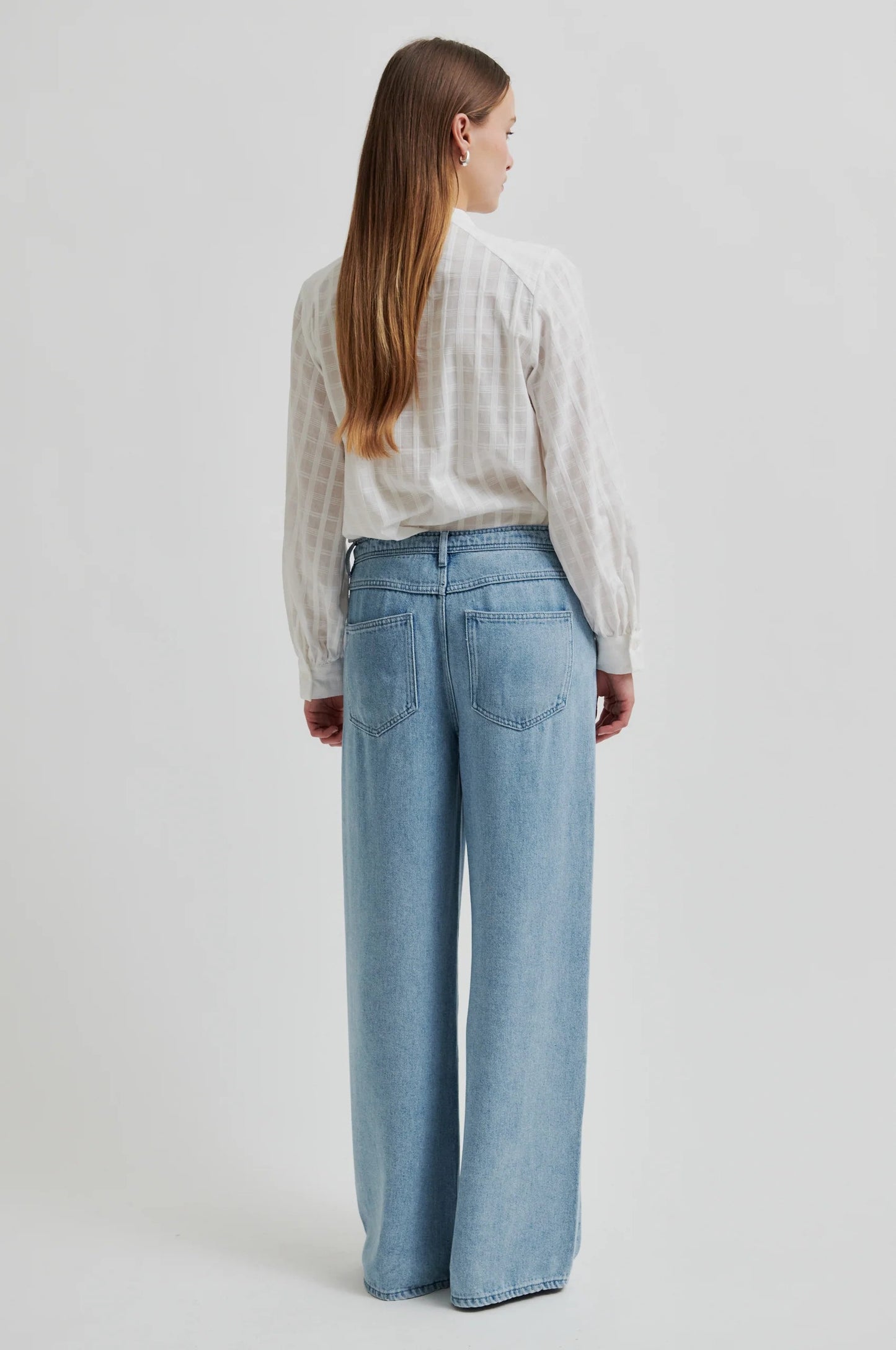 Second Female | Le denim drapé Irvine en lyocell - Bleu clair