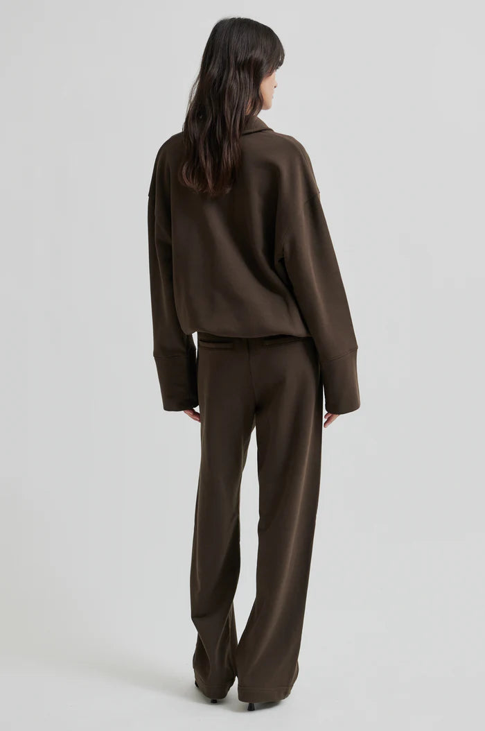 Second Female | Le sweat polo coupe ample Abadell - Marron