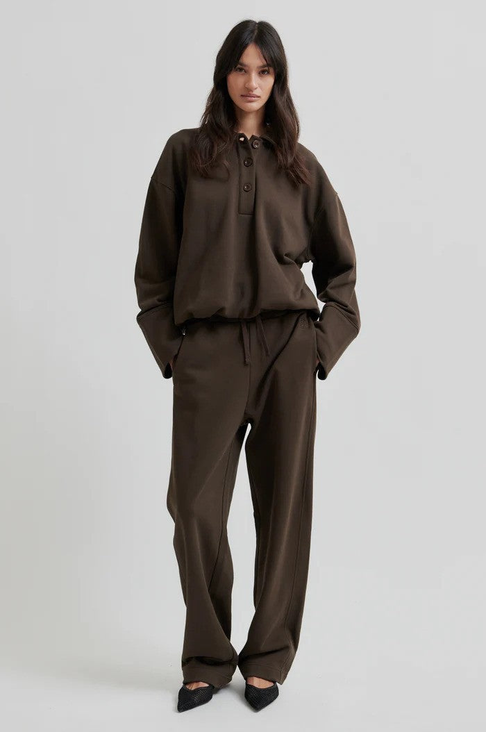 Second Female | Pantalon de jogging ''Abadell'' coupe détendue - Marron